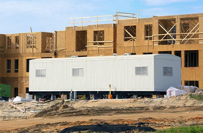 rental office trailers at a construction site in Davie